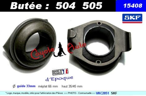 Butée embrayage PEUGEOT 504 505 TAGORA Essence & Diesel - SKF VKC 2051