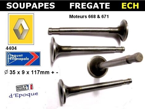 Soupapes Echappement RENAULT Frégate Moteurs 668 Etendard FLOQUET MONOPOLE  35x9x117mm – Image 2