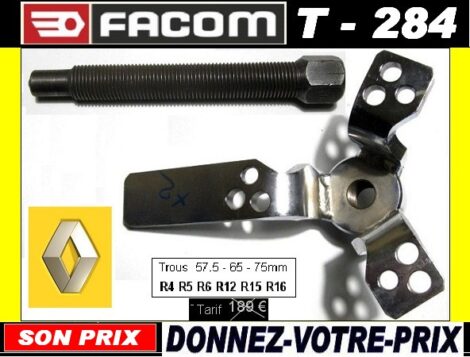 Outil Facom T284 - Spécifique extracteur moyeu cardan - Renault R4 R5 R6 R12 R16 (outil atelier) – Image 3