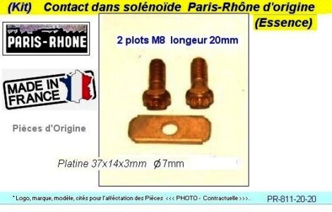 Kit réparation contacteur solénoïde - PARIS RHÔNE - Démarreurs D8E D10E D11E - 28 x 40 mm – Image 3